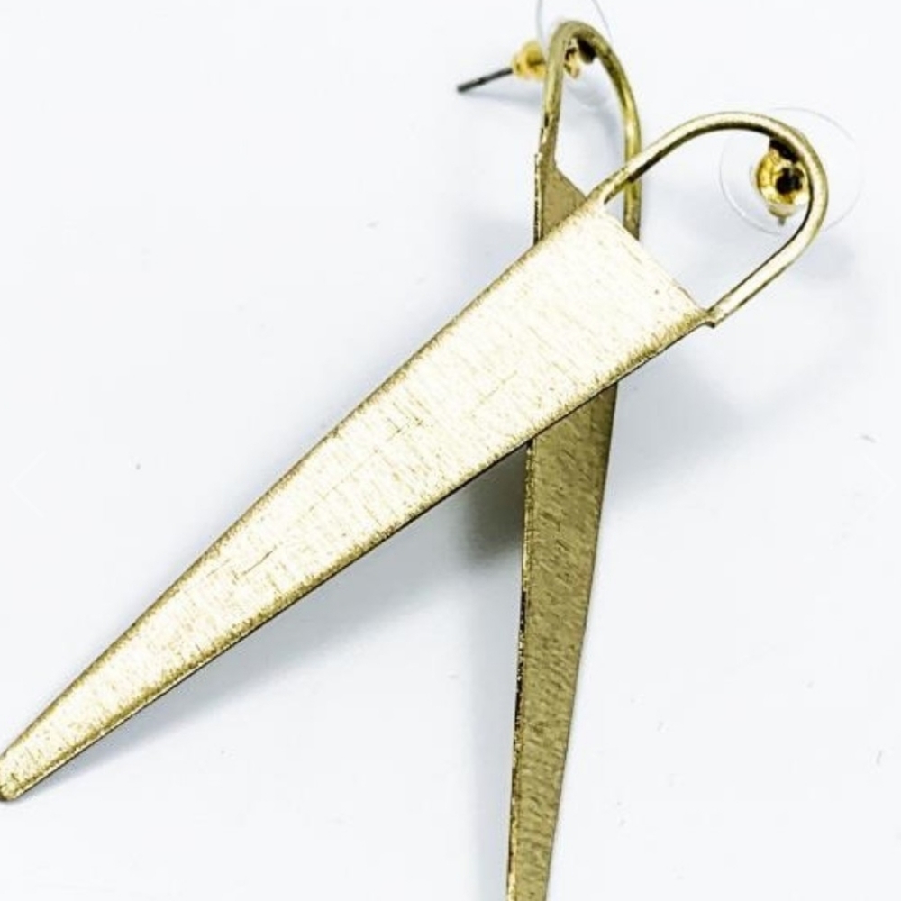 New Millard Solid Brass Drop Earrings